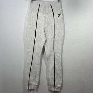 Nike Tech Fleece Womens M Gray High Waisted Slim Zip Jogger Pants FN7129 013